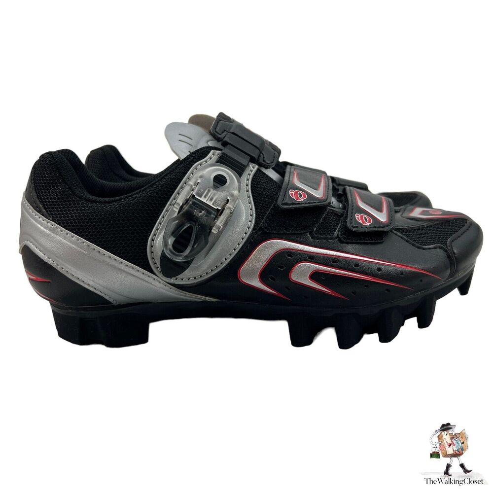 Pearl Izumi Race MTB Cycling Shoes Womens 39 Black Hook & Loop Road Bike Bicycle